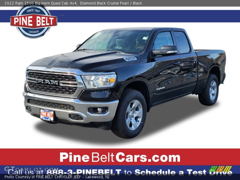 Diamond Black Crystal Pearl / Black 2022 Ram 1500 Big Horn Quad Cab 4x4