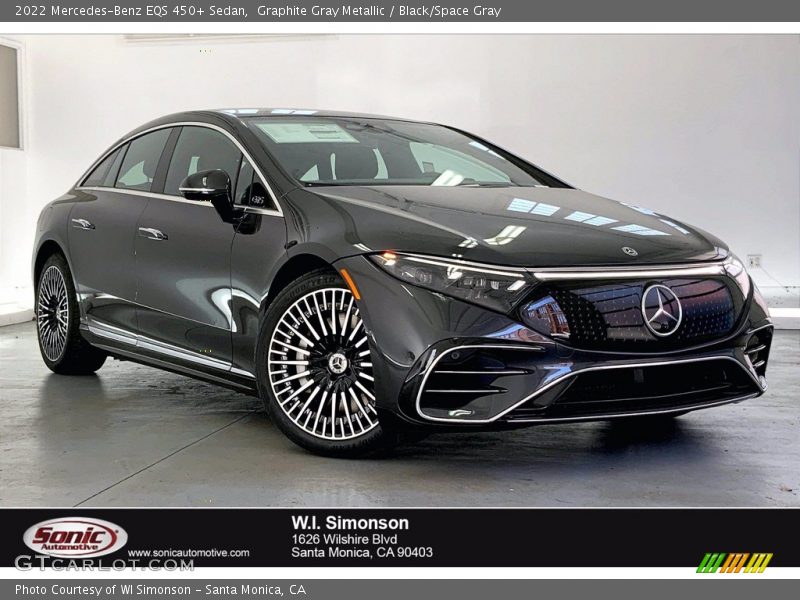 Graphite Gray Metallic / Black/Space Gray 2022 Mercedes-Benz EQS 450+ Sedan