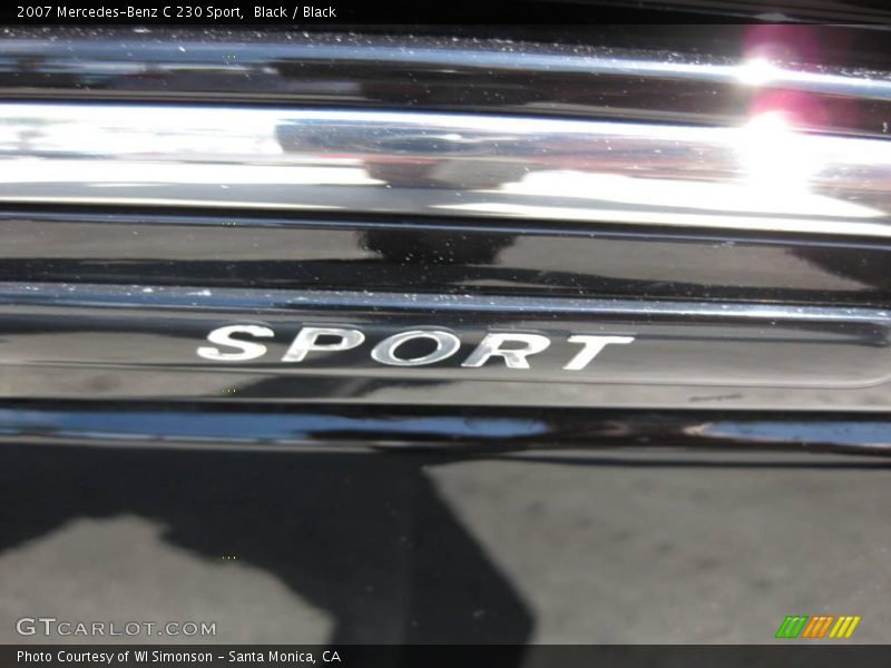 Black / Black 2007 Mercedes-Benz C 230 Sport