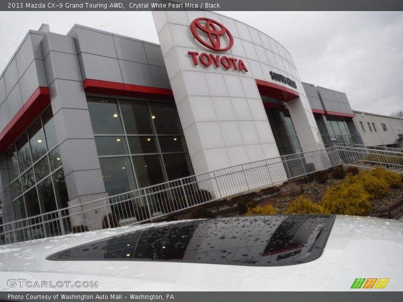 Crystal White Pearl Mica / Black 2013 Mazda CX-9 Grand Touring AWD