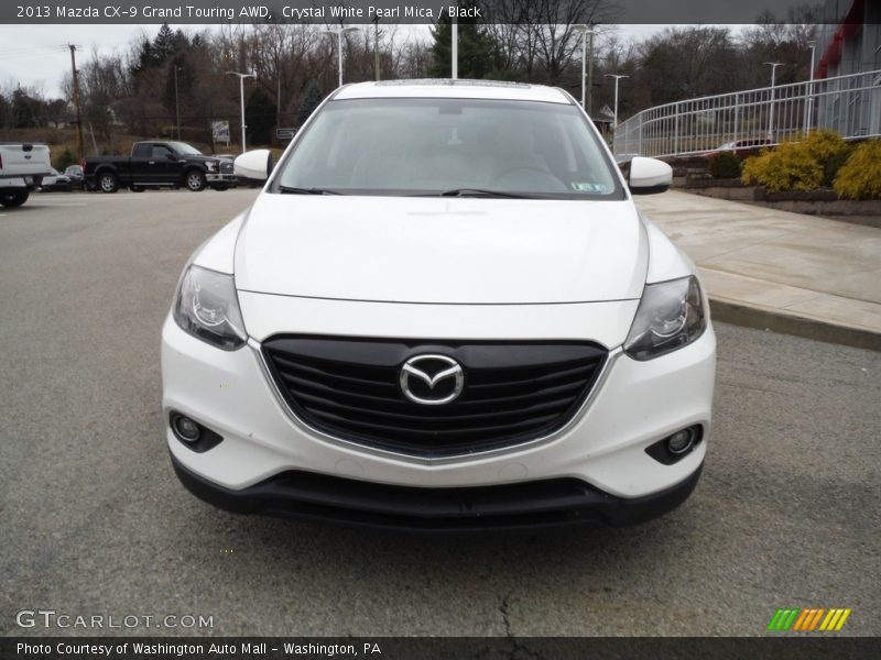Crystal White Pearl Mica / Black 2013 Mazda CX-9 Grand Touring AWD
