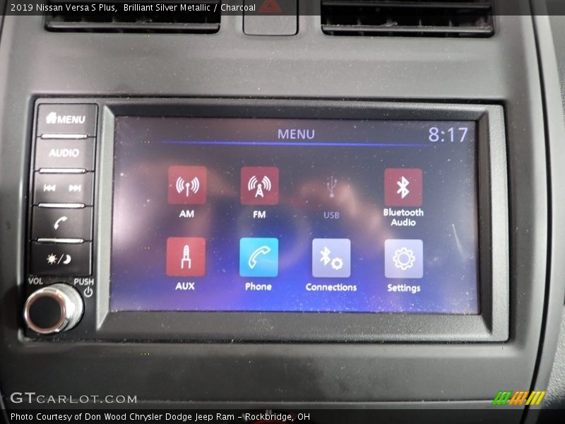 Brilliant Silver Metallic / Charcoal 2019 Nissan Versa S Plus