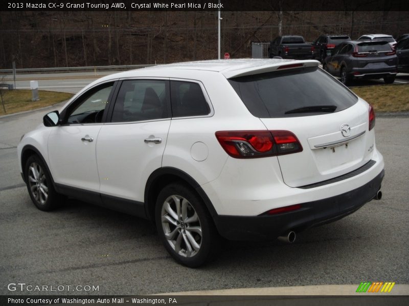 Crystal White Pearl Mica / Black 2013 Mazda CX-9 Grand Touring AWD