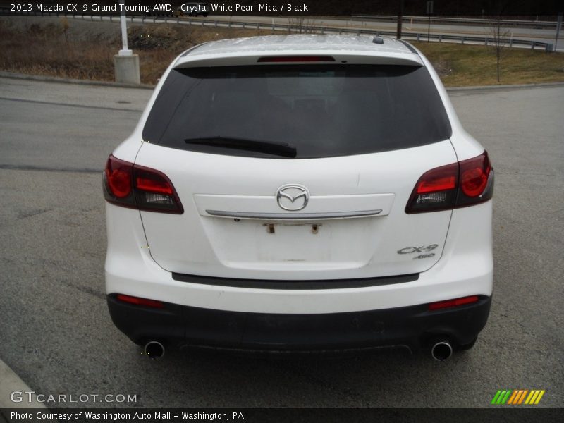 Crystal White Pearl Mica / Black 2013 Mazda CX-9 Grand Touring AWD