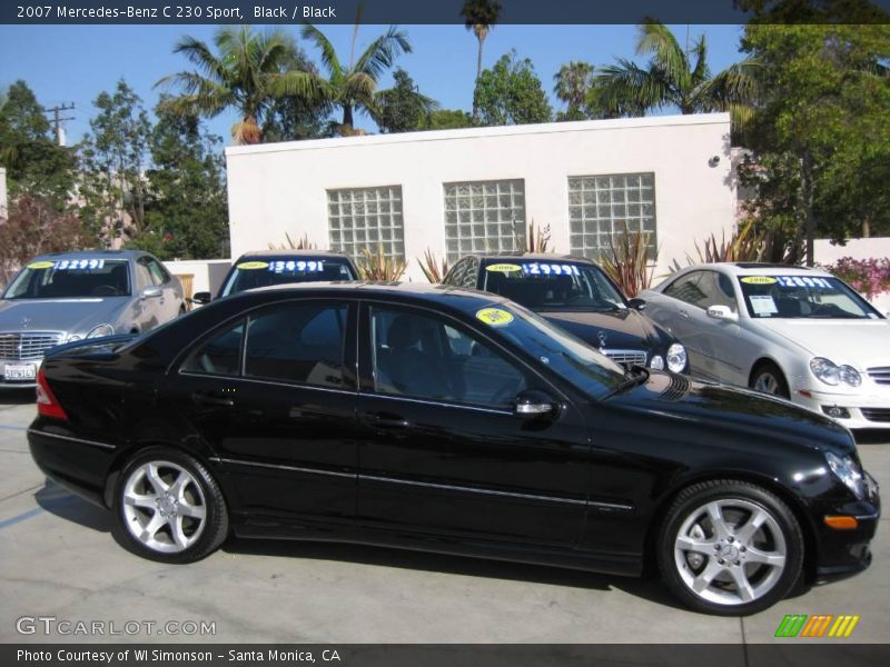 Black / Black 2007 Mercedes-Benz C 230 Sport