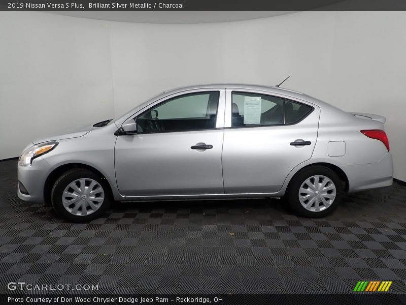 Brilliant Silver Metallic / Charcoal 2019 Nissan Versa S Plus