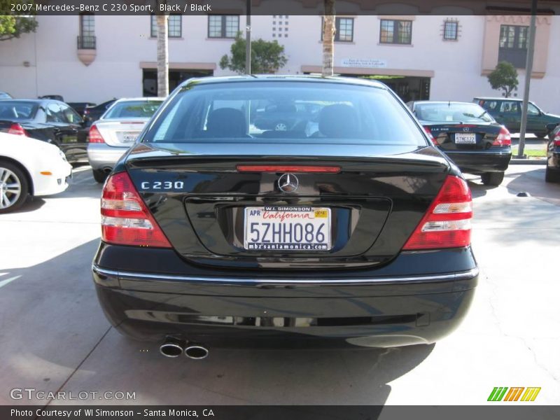 Black / Black 2007 Mercedes-Benz C 230 Sport
