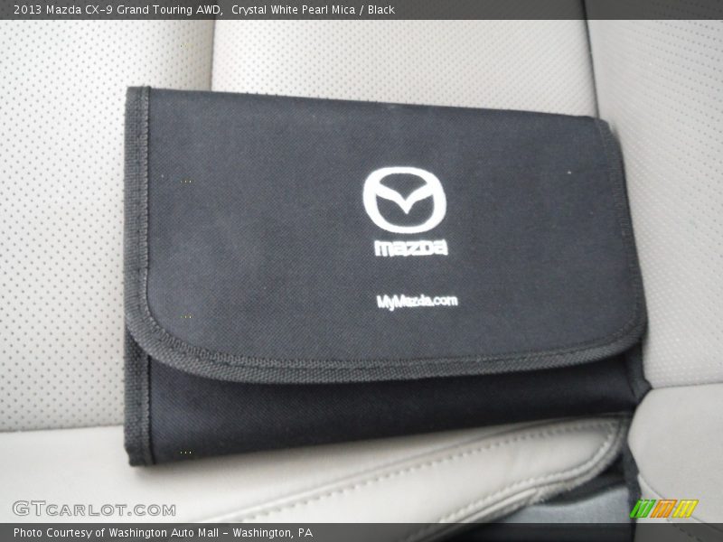 Crystal White Pearl Mica / Black 2013 Mazda CX-9 Grand Touring AWD