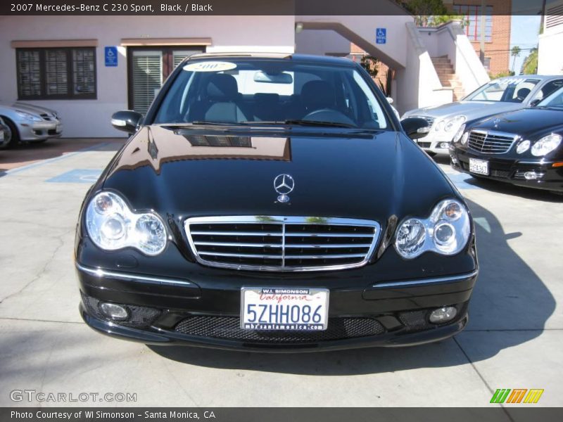 Black / Black 2007 Mercedes-Benz C 230 Sport