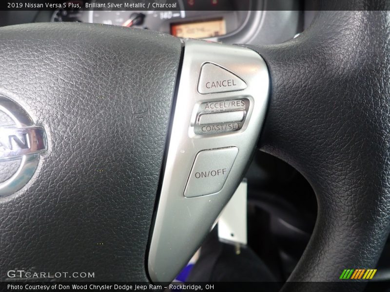 Brilliant Silver Metallic / Charcoal 2019 Nissan Versa S Plus