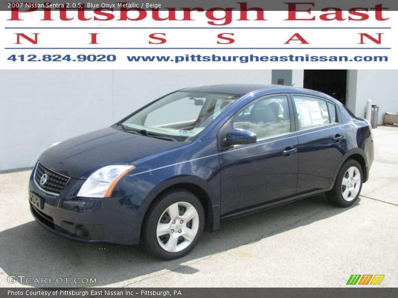 Blue Onyx Metallic / Beige 2007 Nissan Sentra 2.0 S