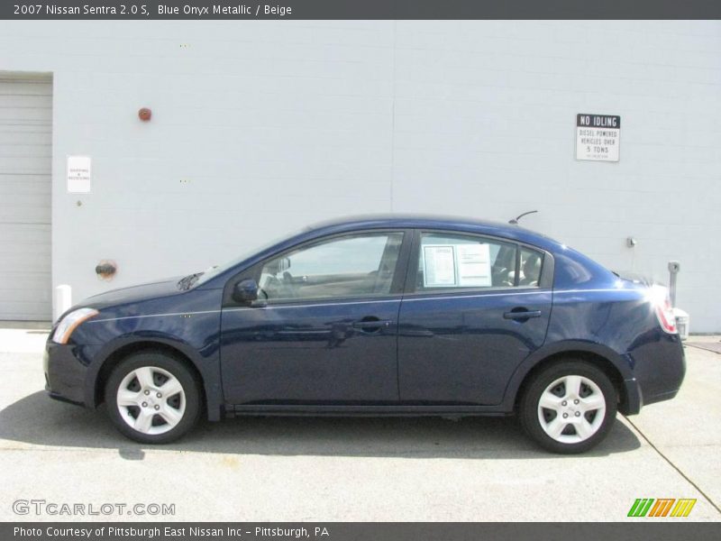 Blue Onyx Metallic / Beige 2007 Nissan Sentra 2.0 S