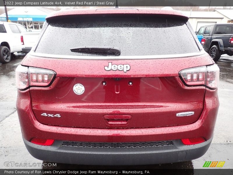 Velvet Red Pearl / Steel Gray 2022 Jeep Compass Latitude 4x4