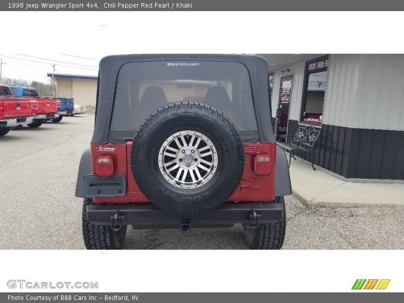 Chili Pepper Red Pearl / Khaki 1998 Jeep Wrangler Sport 4x4