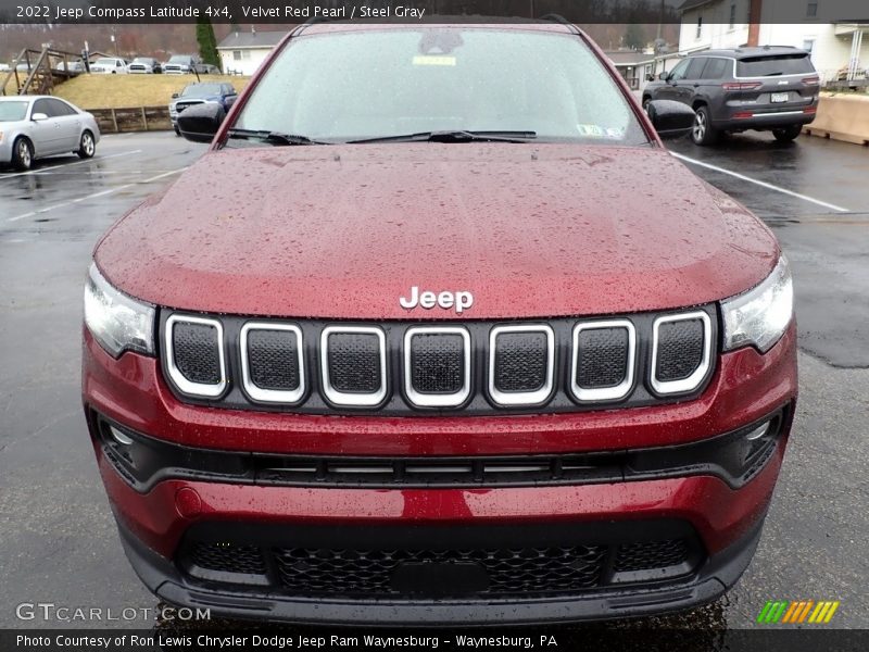 Velvet Red Pearl / Steel Gray 2022 Jeep Compass Latitude 4x4