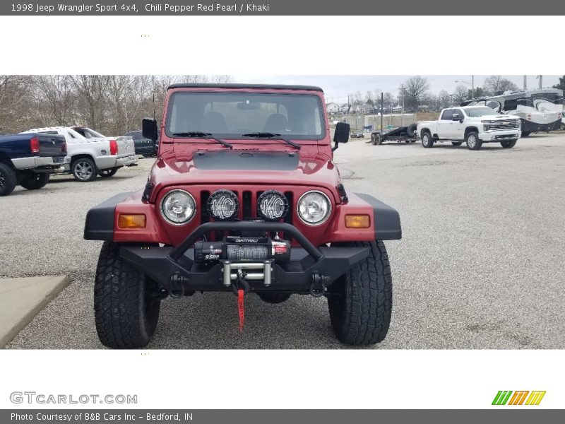 Chili Pepper Red Pearl / Khaki 1998 Jeep Wrangler Sport 4x4