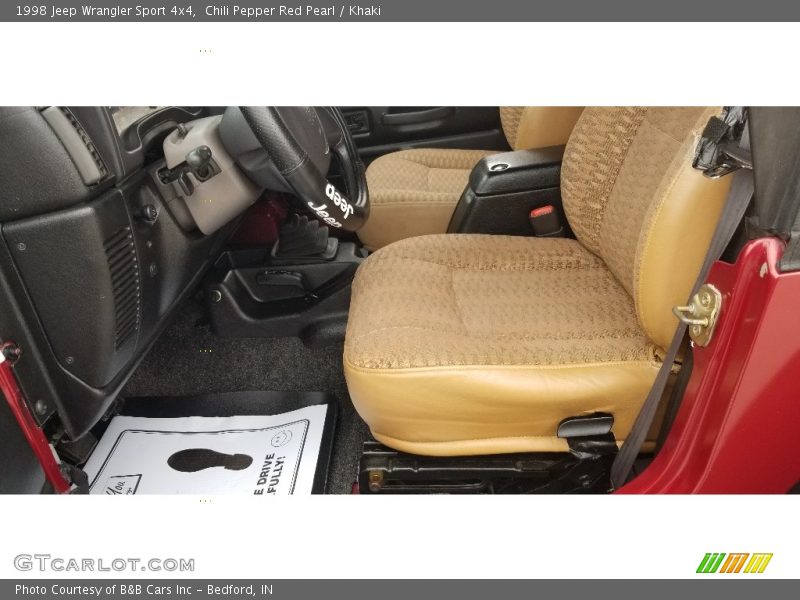 Chili Pepper Red Pearl / Khaki 1998 Jeep Wrangler Sport 4x4