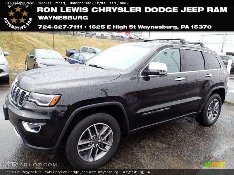 Diamond Black Crystal Pearl / Black 2020 Jeep Grand Cherokee Limited
