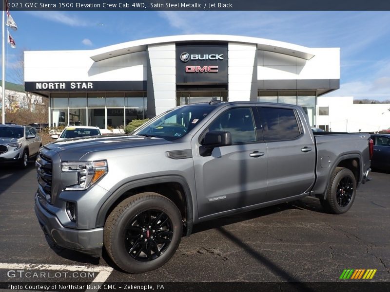 Satin Steel Metallic / Jet Black 2021 GMC Sierra 1500 Elevation Crew Cab 4WD