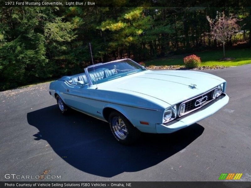 Light Blue / Blue 1973 Ford Mustang Convertible