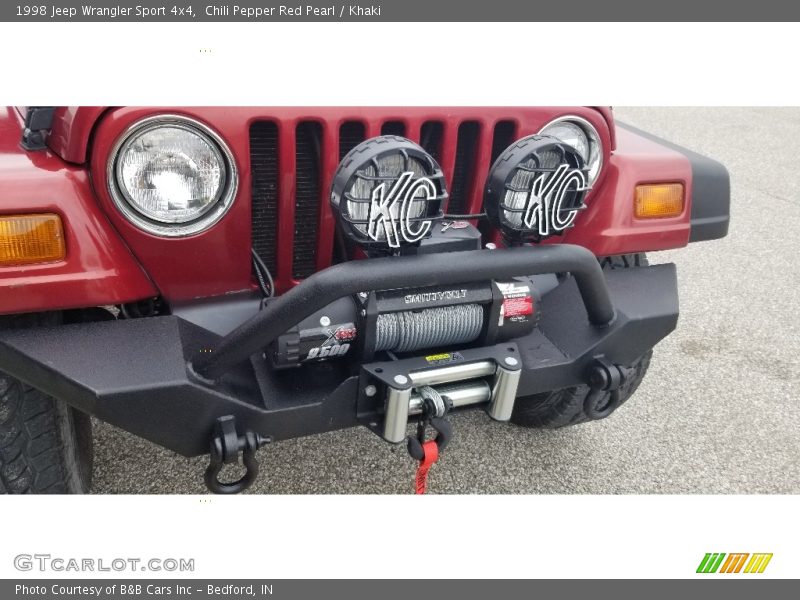 Chili Pepper Red Pearl / Khaki 1998 Jeep Wrangler Sport 4x4
