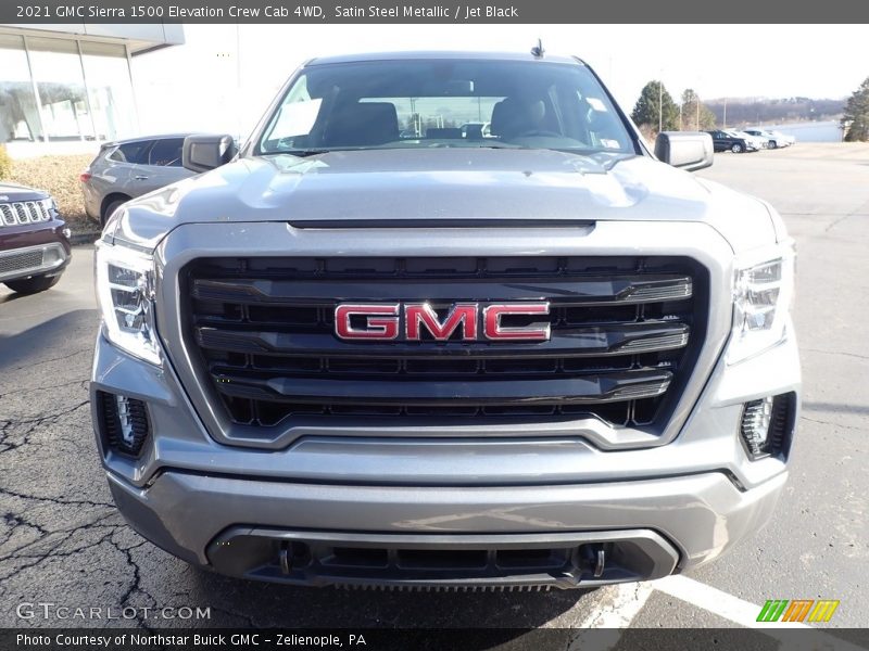 Satin Steel Metallic / Jet Black 2021 GMC Sierra 1500 Elevation Crew Cab 4WD