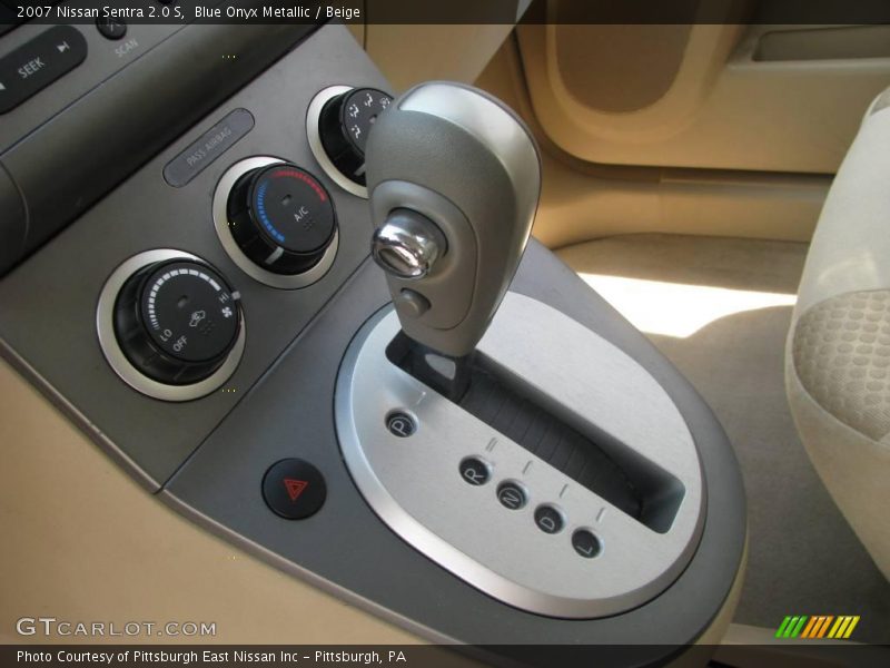 Blue Onyx Metallic / Beige 2007 Nissan Sentra 2.0 S