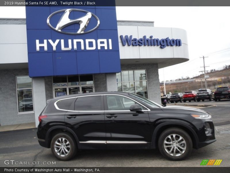 Twilight Black / Black 2019 Hyundai Santa Fe SE AWD