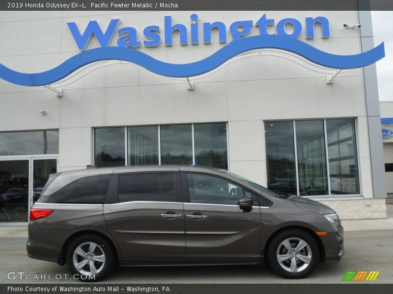 Pacific Pewter Metallic / Mocha 2019 Honda Odyssey EX-L