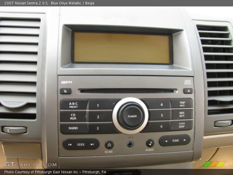 Blue Onyx Metallic / Beige 2007 Nissan Sentra 2.0 S