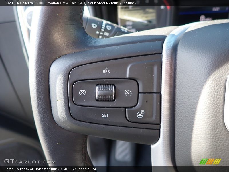 Satin Steel Metallic / Jet Black 2021 GMC Sierra 1500 Elevation Crew Cab 4WD