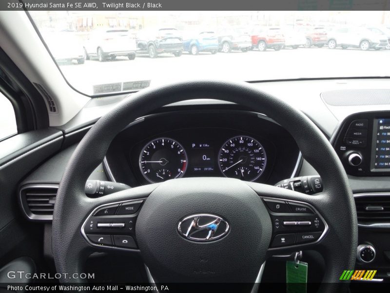 Twilight Black / Black 2019 Hyundai Santa Fe SE AWD