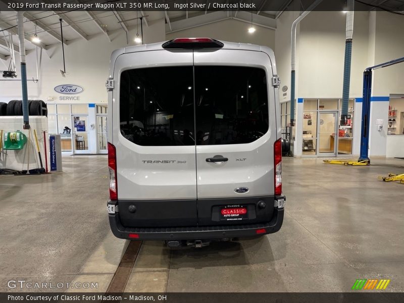 Ingot Silver / Charcoal black 2019 Ford Transit Passenger Wagon XLT 350 MR Long