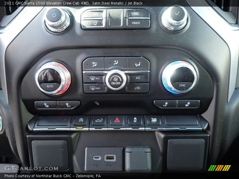 Satin Steel Metallic / Jet Black 2021 GMC Sierra 1500 Elevation Crew Cab 4WD