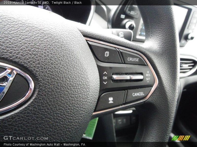 Twilight Black / Black 2019 Hyundai Santa Fe SE AWD