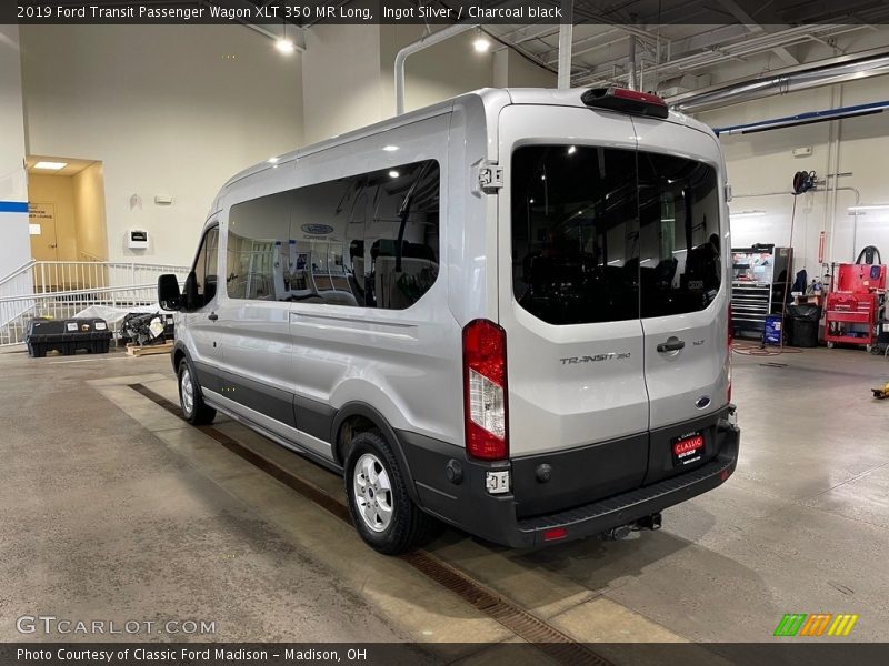 Ingot Silver / Charcoal black 2019 Ford Transit Passenger Wagon XLT 350 MR Long