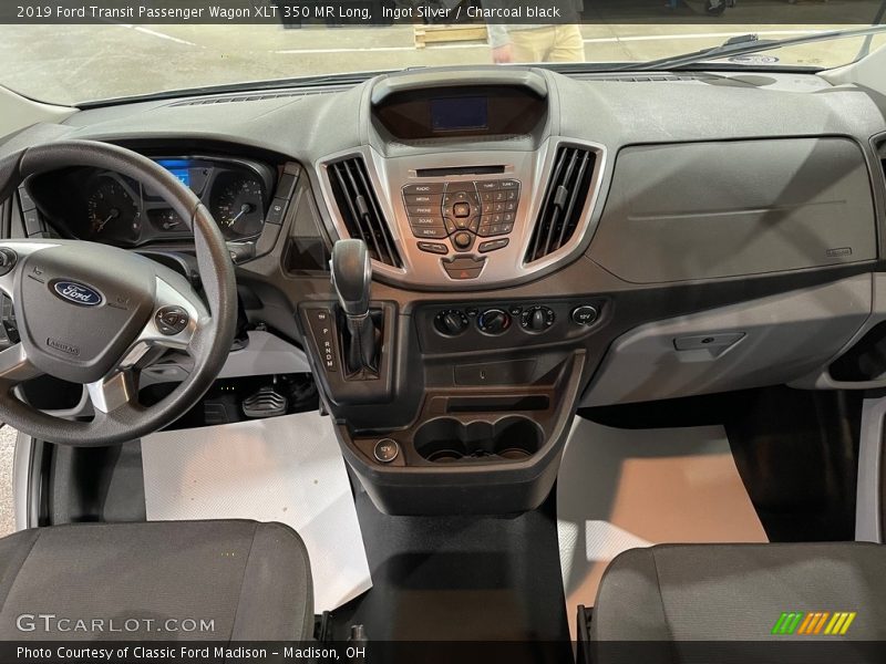Ingot Silver / Charcoal black 2019 Ford Transit Passenger Wagon XLT 350 MR Long