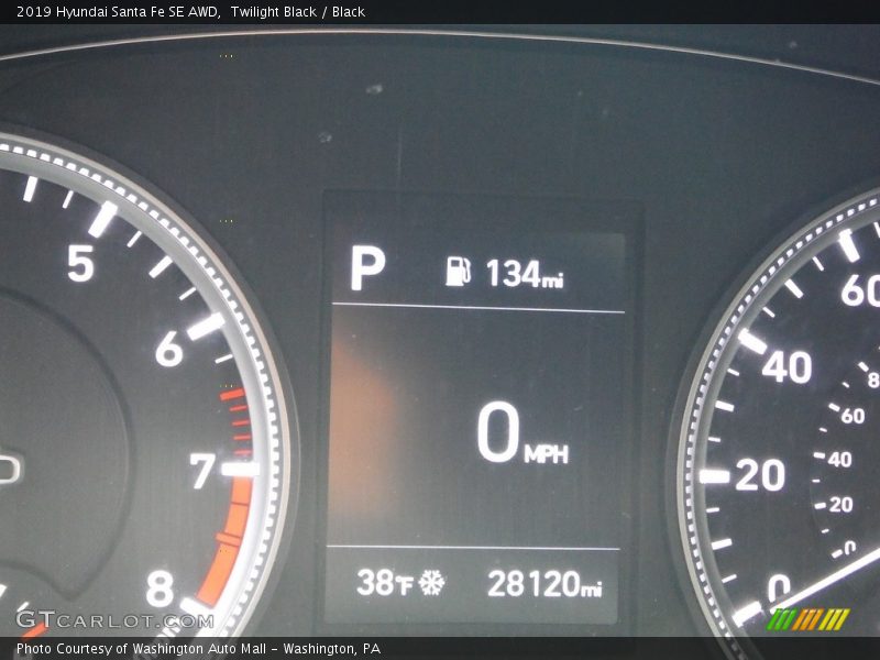 Twilight Black / Black 2019 Hyundai Santa Fe SE AWD