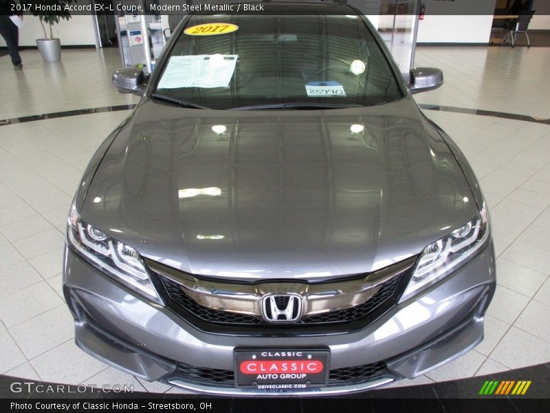 Modern Steel Metallic / Black 2017 Honda Accord EX-L Coupe