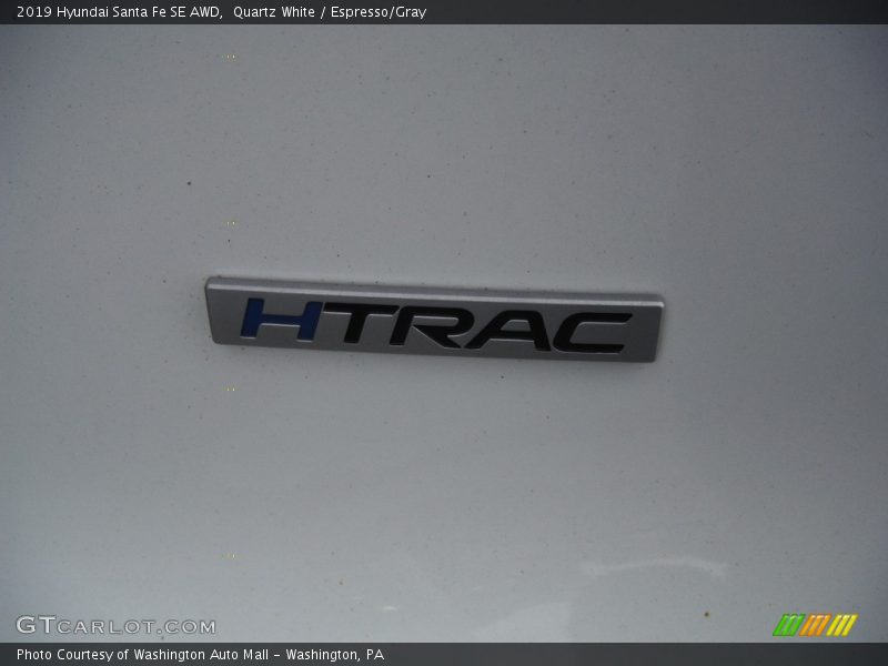 Quartz White / Espresso/Gray 2019 Hyundai Santa Fe SE AWD