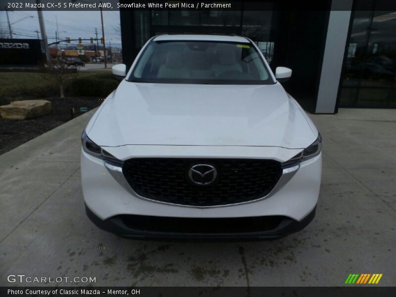 Snowflake White Pearl Mica / Parchment 2022 Mazda CX-5 S Preferred AWD
