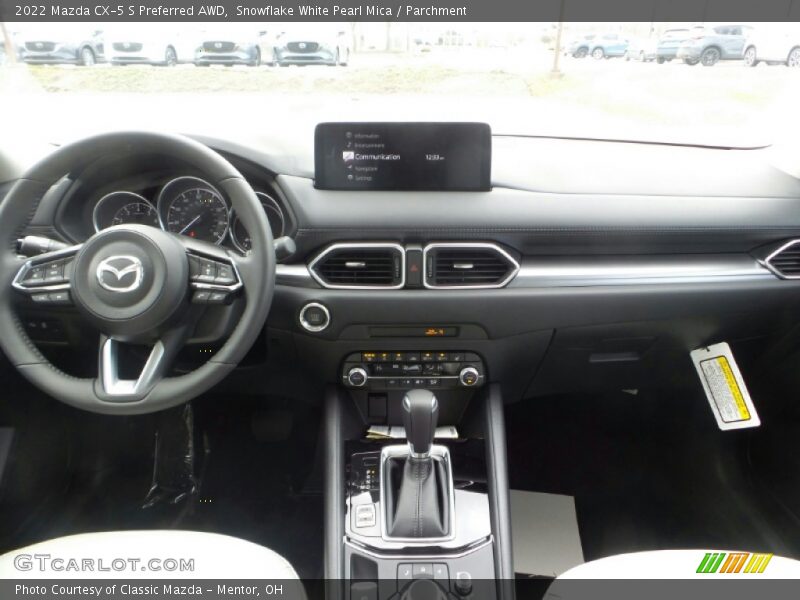 Snowflake White Pearl Mica / Parchment 2022 Mazda CX-5 S Preferred AWD