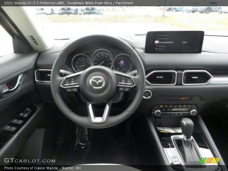Snowflake White Pearl Mica / Parchment 2022 Mazda CX-5 S Preferred AWD
