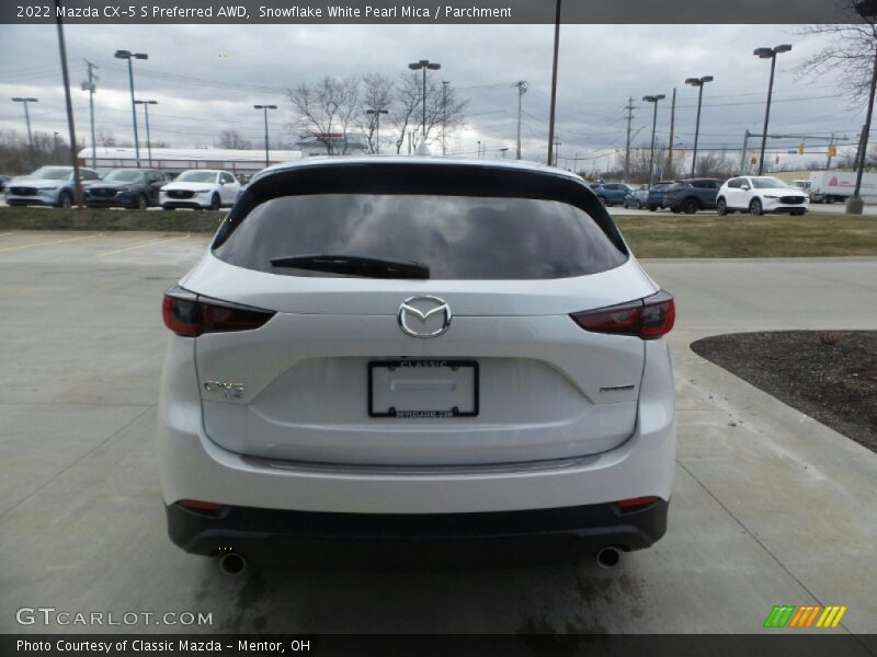 Snowflake White Pearl Mica / Parchment 2022 Mazda CX-5 S Preferred AWD