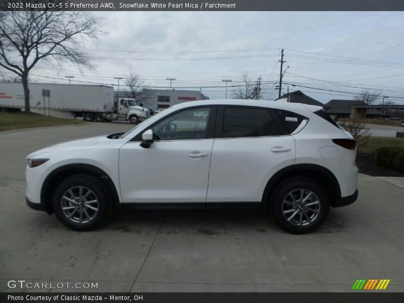 Snowflake White Pearl Mica / Parchment 2022 Mazda CX-5 S Preferred AWD