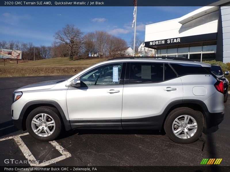 Quicksilver Metallic / Jet Black 2020 GMC Terrain SLE AWD