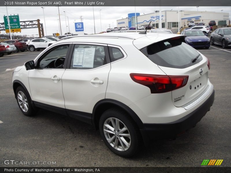 Pearl White / Light Gray 2018 Nissan Rogue Sport SV AWD