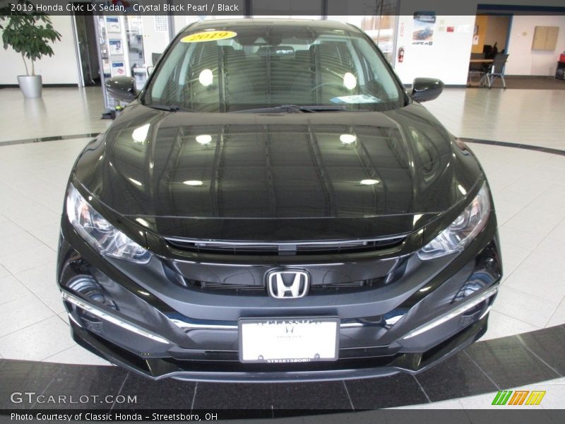 Crystal Black Pearl / Black 2019 Honda Civic LX Sedan