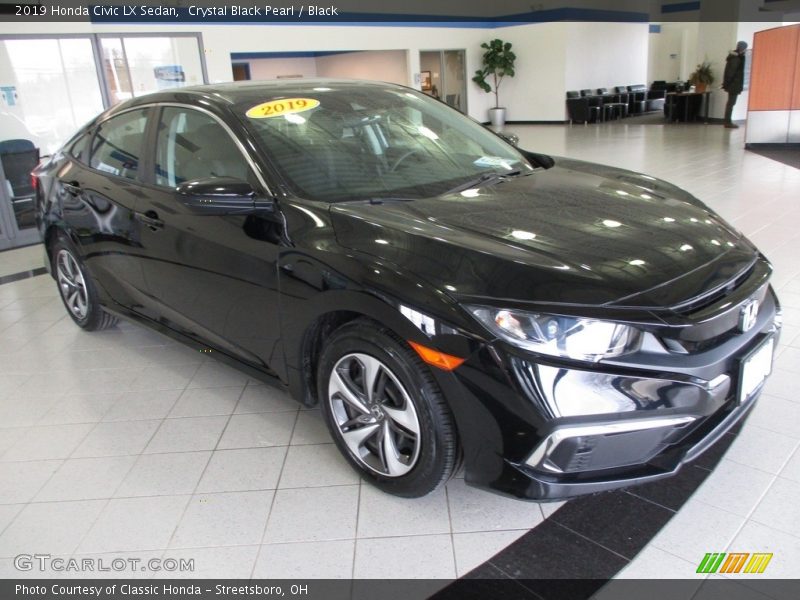 Crystal Black Pearl / Black 2019 Honda Civic LX Sedan