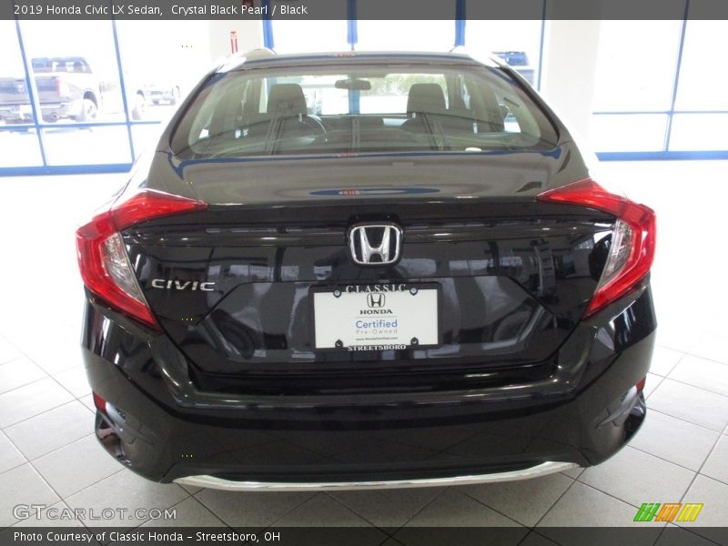 Crystal Black Pearl / Black 2019 Honda Civic LX Sedan